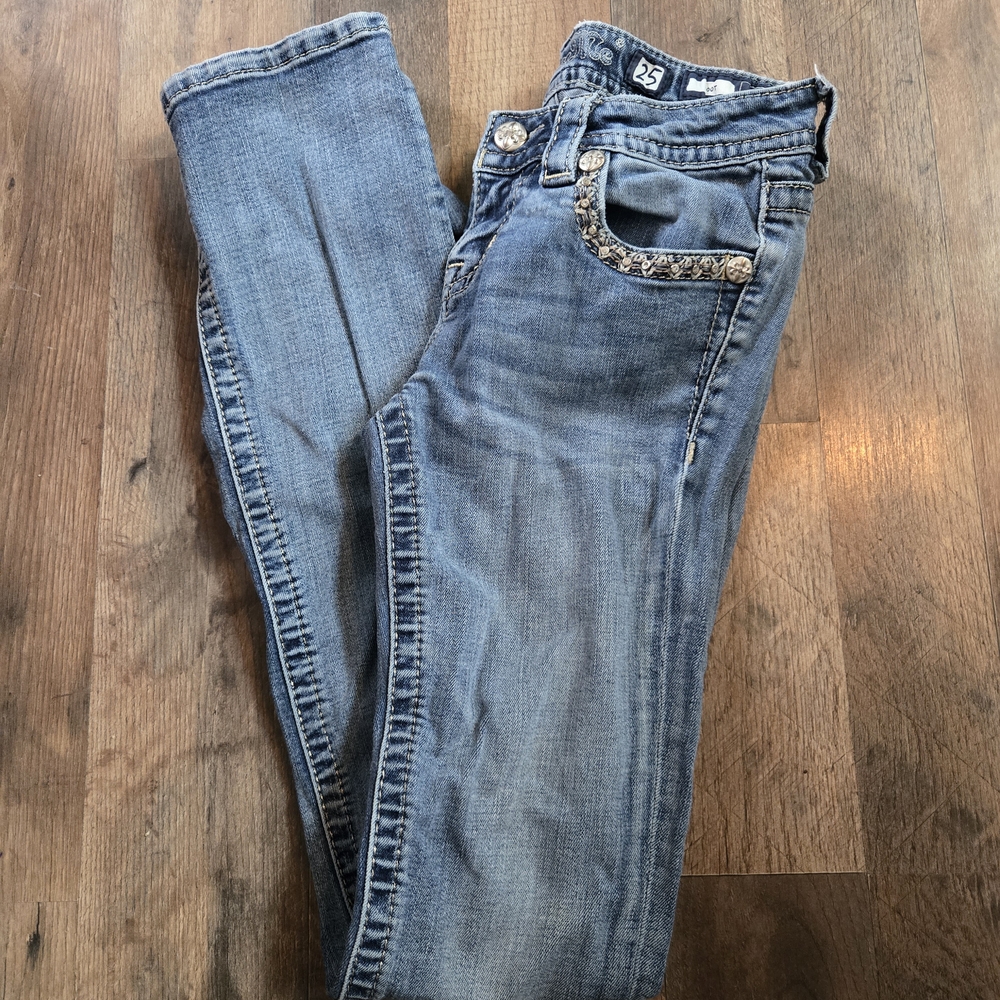 Miss Me Light Blue Straight Leg Jeans